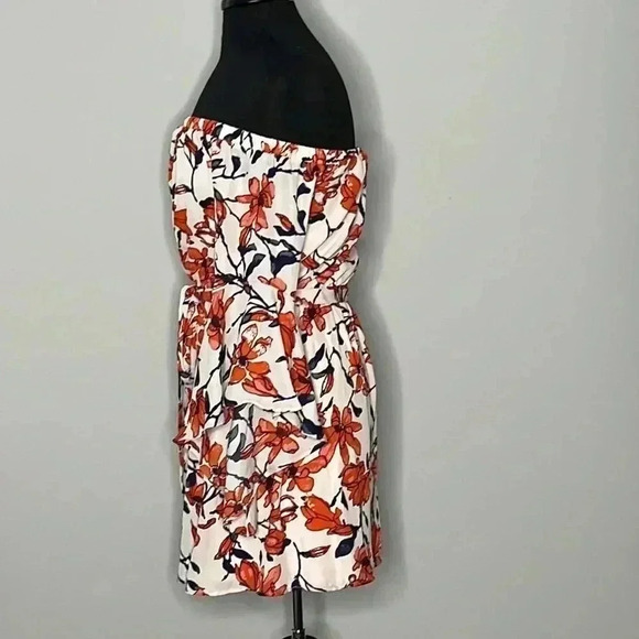 Lulu’s Blushing Blooms Nude Floral Print Off The Shoulder Dress S - Picture 6 of 9